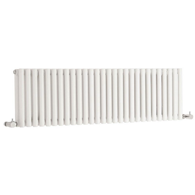 Hudson Reed Refresh Double Panel Horizontal Designer Radiator - White - HLW22 Large Image