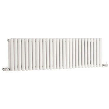 Hudson Reed Refresh Double Panel Horizontal Designer Radiator - White - HLW22 Profile Large Image