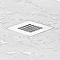 Imperia 800 x 800mm White Slate Effect Quadrant Shower Tray + Chrome Waste  Feature Large Image
