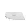 Imperia 900 x 900mm White Slate Effect Quadrant Shower Tray with Chrome Waste