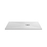 Imperia 1200 x 900mm White Slate Effect Rectangular Shower Tray with Chrome Waste