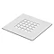 Imperia 1600 x 800mm White Slate Effect Rectangular Shower Tray + Chrome Waste Profile Large Image