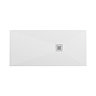 Imperia 1600 x 800mm White Slate Effect Rectangular Shower Tray with Chrome Waste