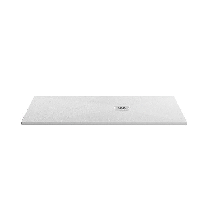 Imperia 1700 x 900mm White Slate Effect Rectangular Shower Tray with Chrome Waste