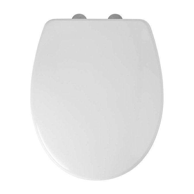 White Thermoset Soft Close Toilet Seat with Quick Release Large Image