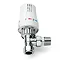 White Thermostatic Radiator Valve - 15mm Angled TRV  Large Image