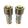 White Thermostatic Radiator Valves with Shut-Off - 15mm Angled TRV