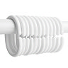 White Polyester Shower Curtain 2000mm x 2400mm Extra Wide
