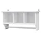 White Wood Bathroom Organiser w/ 3 Compartments and Towel Holder - 1601244 Large Image