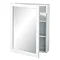 White Wood Mirrored Wall Cabinet with Two Inner Shelves - 2402059 Large Image