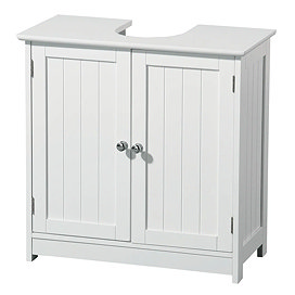 White Wood Under Sink Cabinet - 2402060 Large Image