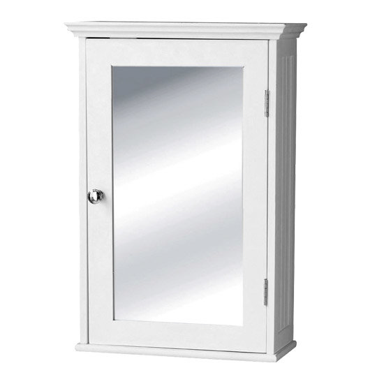 White Wood Cabinet with Mirrored Door - 2400942 Large Image