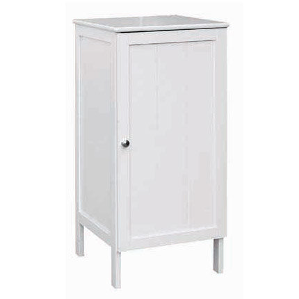 White Wood Floor Cabinet with Two Inner Shelves - 1600963 Large Image
