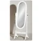 White Wooden Free Standing Full Length Cheval Mirror - 2400159 Large Image