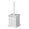 White Wooden Toilet Brush Holder with Brush - 1600958 Large Image