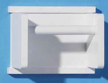 White Wooden Toilet Roll Holder - 1600956 Large Image