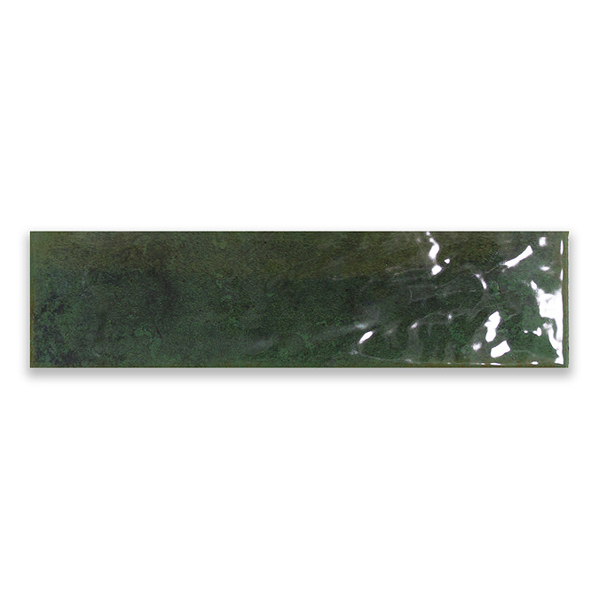 Willaton Rustic Green Gloss Wall Tiles 65 x 250mm