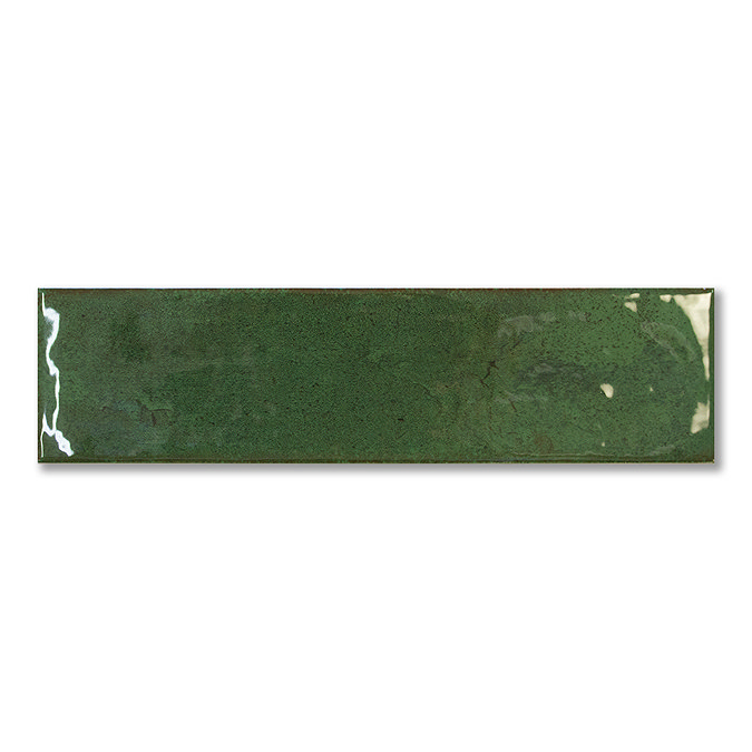 Willaton Rustic Green Gloss Wall Tiles 65 x 250mm
