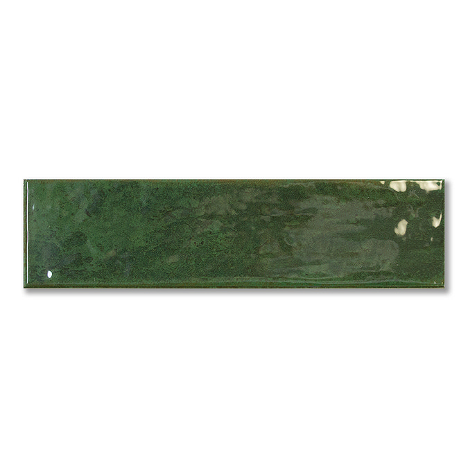 Willaton Rustic Green Gloss Wall Tiles 65 x 250mm