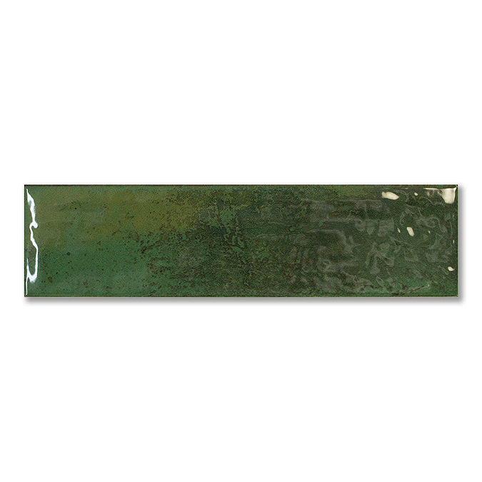 Willaton Rustic Green Gloss Wall Tiles 65 x 250mm