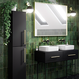 Willaton Rustic Green Gloss Wall Tiles 65 x 250mm