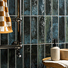 Willaton Rustic Ocean Blue Gloss Wall Tiles 65 x 250mm