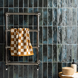 Willaton Rustic Ocean Blue Gloss Wall Tiles 65 x 250mm