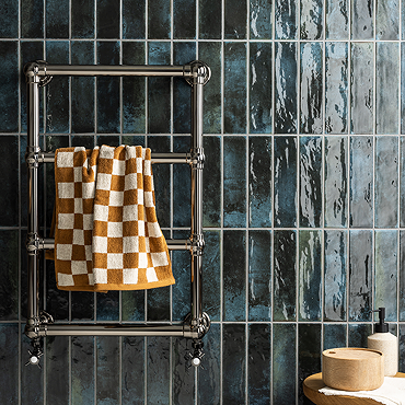 Willaton Rustic Ocean Blue Gloss Wall Tiles 65 x 250mm