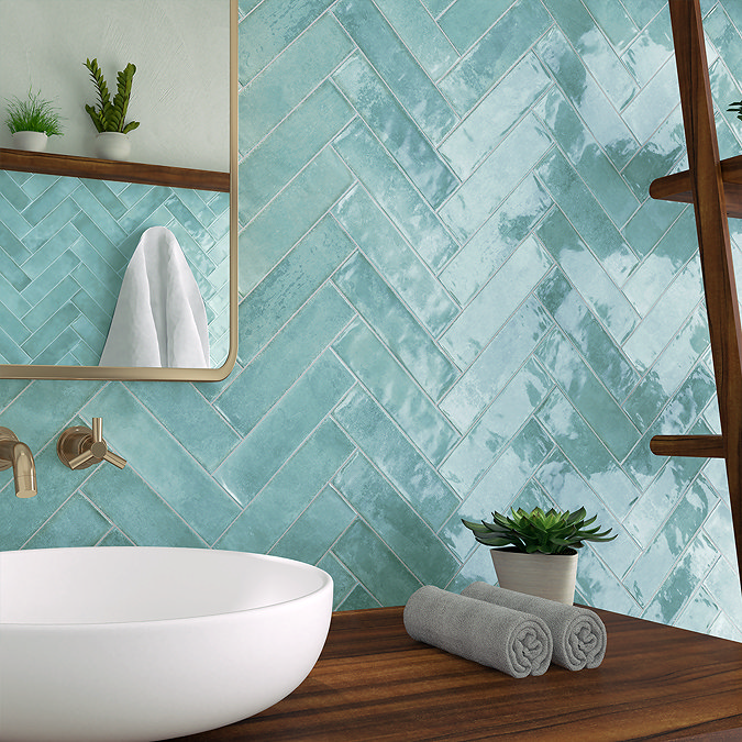 Willaton Rustic Sage Gloss Wall Tiles 65 x 250mm