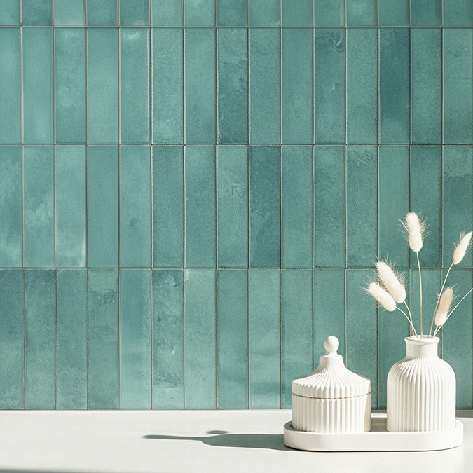 Willaton Rustic Sage Gloss Wall Tiles 65 x 250mm