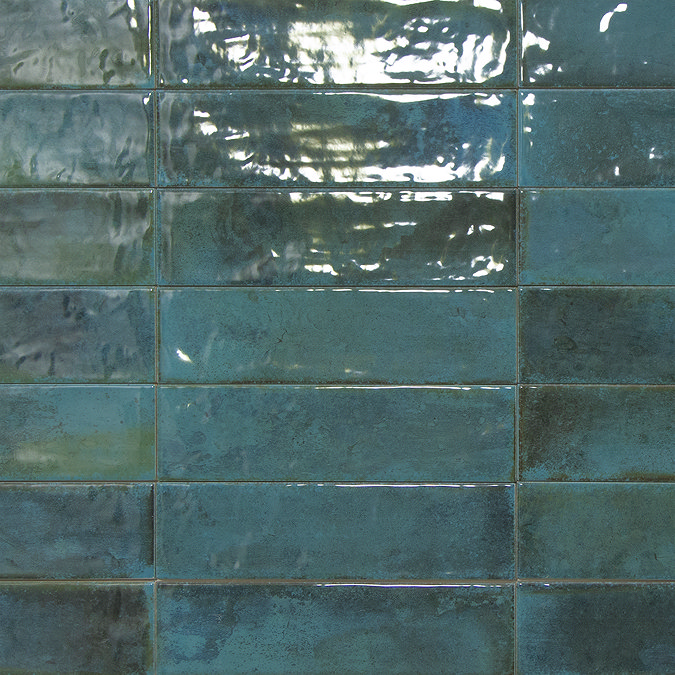 Willaton Rustic Turquoise Gloss Wall Tiles 65 x 250mm