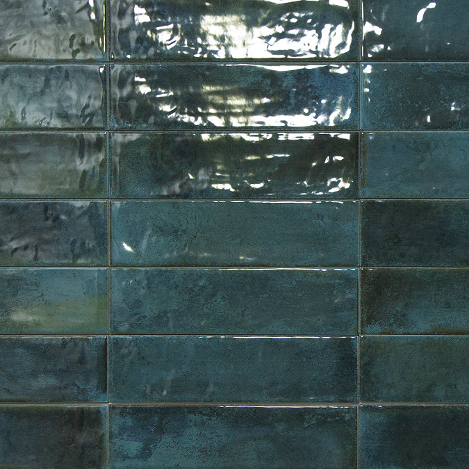 Willaton Rustic Turquoise Gloss Wall Tiles 65 x 250mm