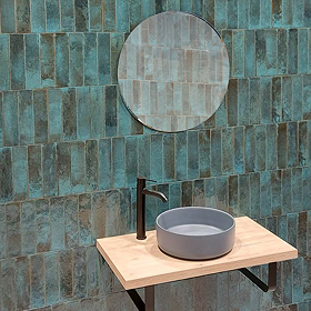 Willaton Rustic Turquoise Gloss Wall Tiles 65 x 250mm
