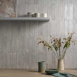 Willaton Rustic White Gloss Wall Tiles 65 x 250mm