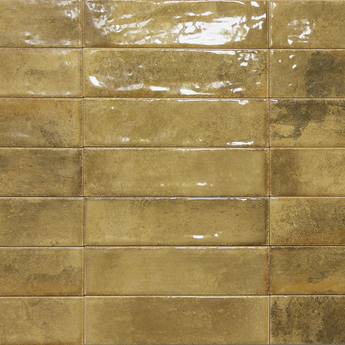 Willaton Rustic Yellow Ochre Gloss Wall Tiles 65 x 250mm