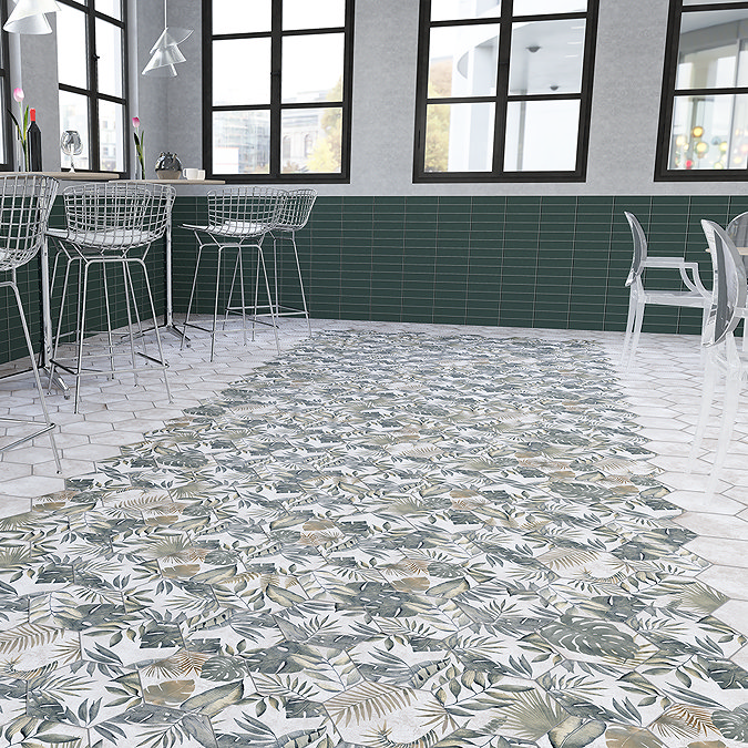 Willowbrook Botanic Hexagon Wall and Floor Tiles - 225 x 259mm