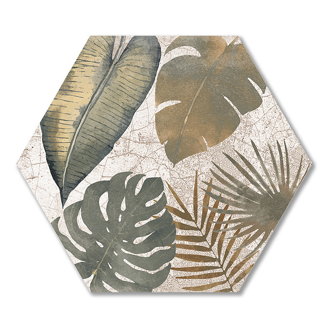 Willowbrook Botanic Hexagon Wall and Floor Tiles - 225 x 259mm