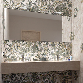 Willowbrook Botanic Hexagon Wall and Floor Tiles - 225 x 259mm