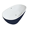 Wincenzo Curved Freestanding Bath – 1700 x 850mm, Matt Blue