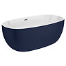 Wincenzo Curved Freestanding Bath – 1700 x 850mm, Matt Blue