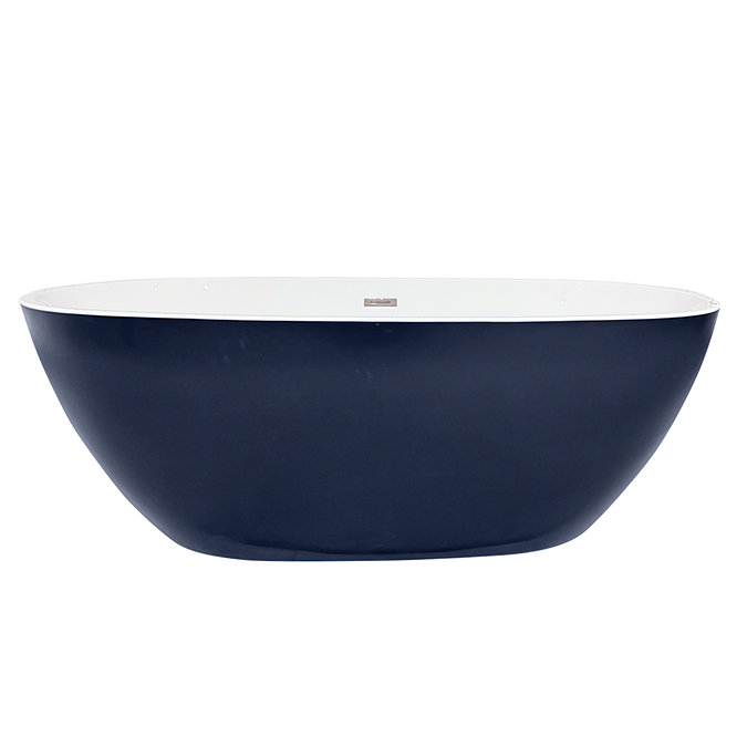 Wincenzo Curved Freestanding Bath – 1700 x 850mm, Matt Blue