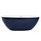 Wincenzo Curved Freestanding Bath – 1700 x 850mm, Matt Blue