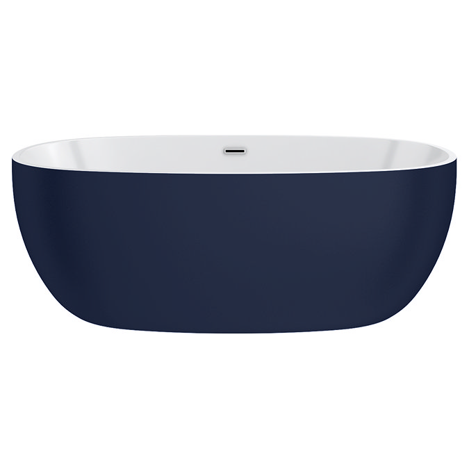 Wincenzo Curved Freestanding Bath – 1700 x 850mm, Matt Blue