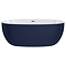Wincenzo Curved Freestanding Bath – 1700 x 850mm, Matt Blue