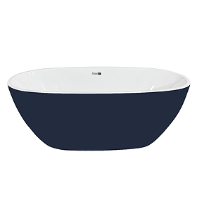 Wincenzo Curved Freestanding Bath – 1700 x 850mm, Matt Blue
