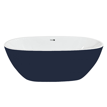Wincenzo Curved Freestanding Bath – 1700 x 850mm, Matt Blue