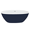 Wincenzo Curved Freestanding Bath – 1700 x 850mm, Matt Blue