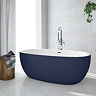 Wincenzo Curved Freestanding Bath – 1700 x 850mm, Matt Blue