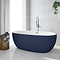 Wincenzo Curved Freestanding Bath – 1700 x 850mm, Matt Blue