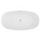 Wincenzo Curved Freestanding Bath – 1700 x 850mm, Matt Pale Green
